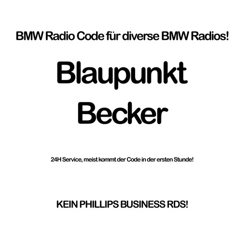 Bmw radio code blaupunkt - code,
